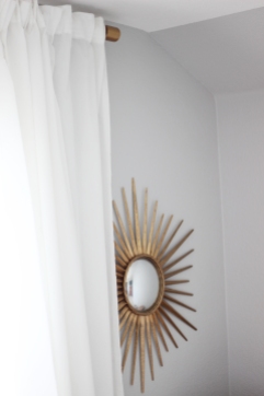 Sunburst Mirror Brass Curtain Rod